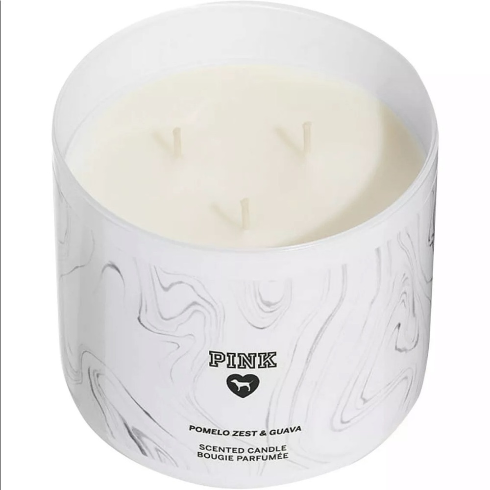 Victoria secret pink 3 wick jar candle new guava